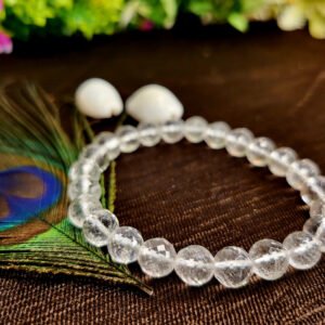 Clear Quartz Bracelet (Diamond Cut)