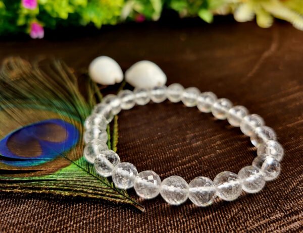 Clear Quartz Bracelet (Diamond Cut)