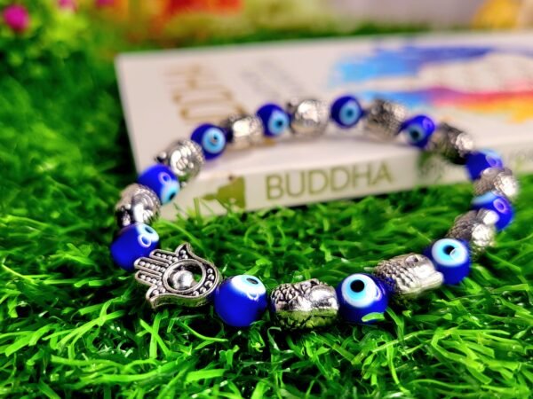 Evil Eye Bracelet with Buddha Head & Hamsa Hand