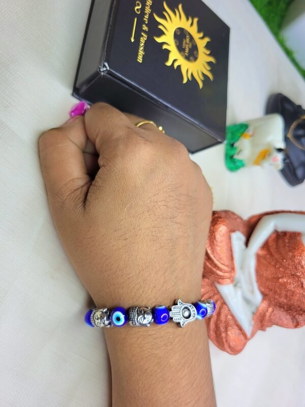 Evil Eye Bracelet with Buddha Head & Hamsa Hand